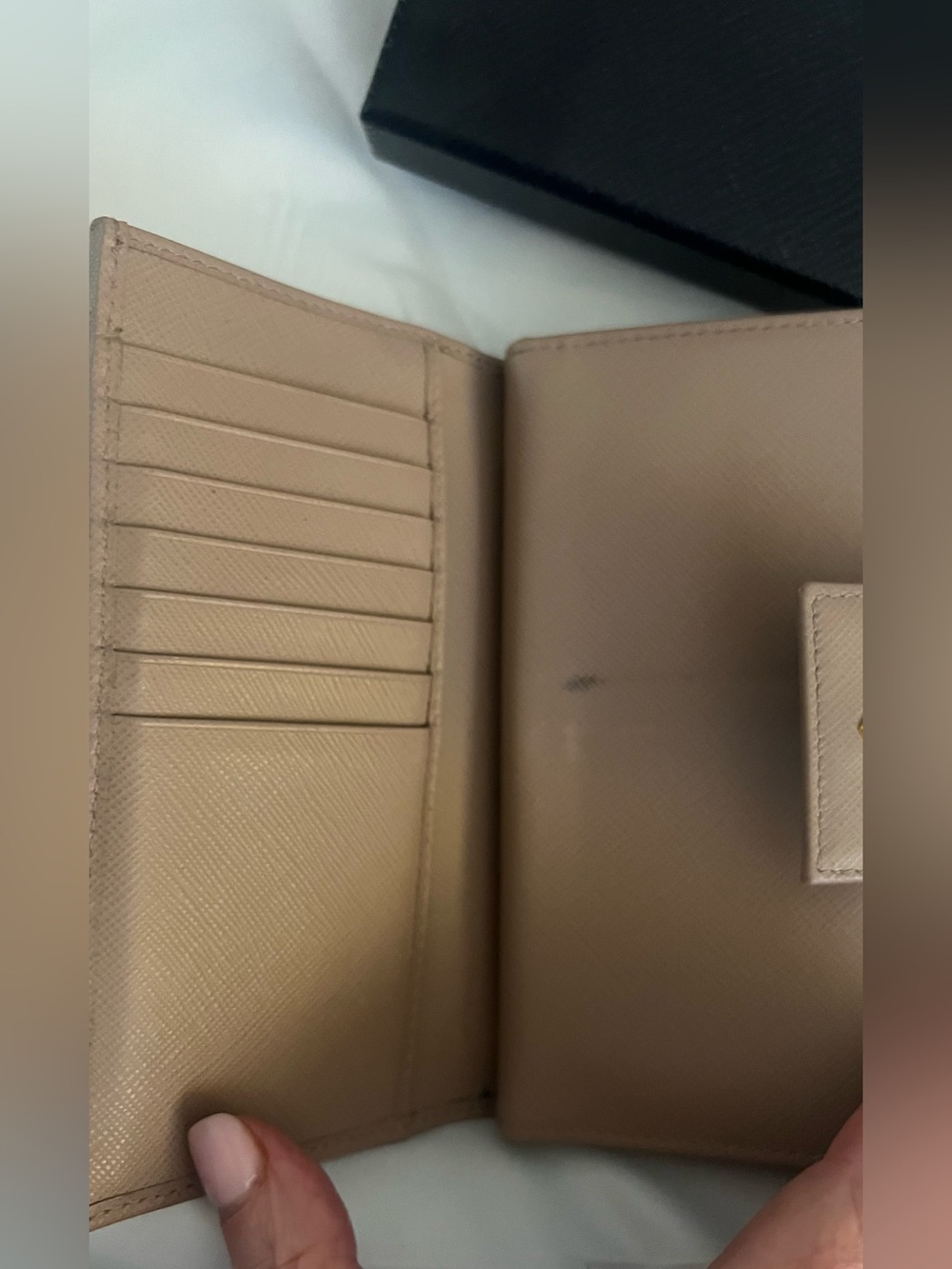 Prada Saffiano Leather Wallet - Beige - Picture 3 of 12